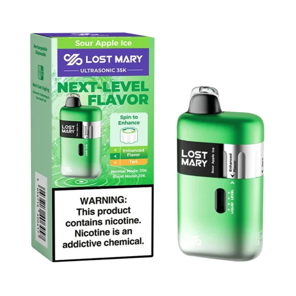 Sour Apple Ice - Lost Mary Ultrasonic 35K Puffs Disposable Vape