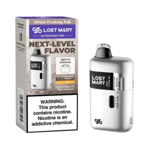 White Fcuking Fab - Lost Mary Ultrasonic 35K Puffs Disposable Vape