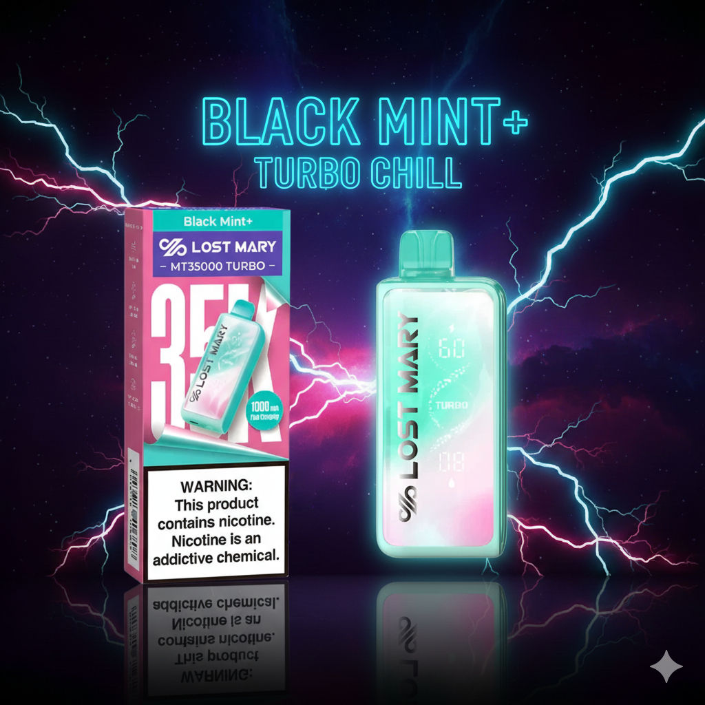 Lost Mary MT35000 Turbo Black Mint Disposable Vape