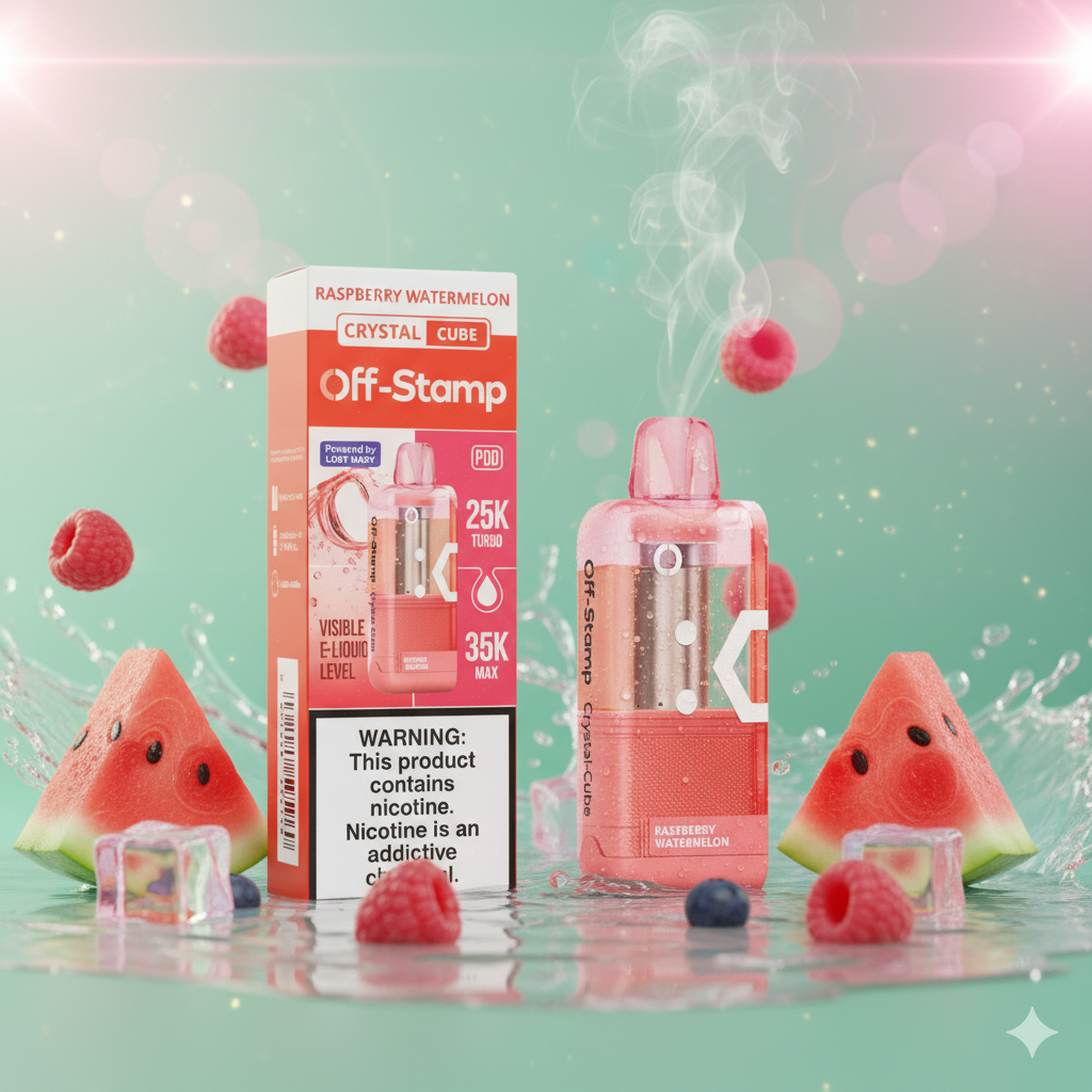 Top Off Stamp X Cube Crystal 35K Puffs Disposable Pod: Ranked Guide 7 Raspberry Watermelon Off Stamp X Cube Crystal 35K Puffs - Disposable Pod
