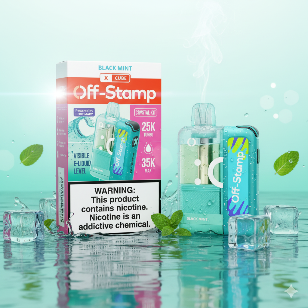 Best Off Stamp X Cube Crystal 35K Puffs Disposable Kit: Ranked Guide 2 Black Mint Off Stamp X Cube Crystal 35000 Puffs - Disposable Kit