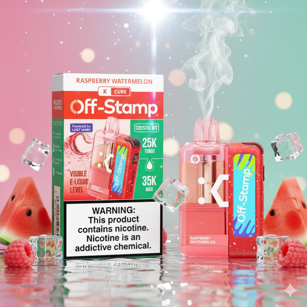 Best Off Stamp X Cube Crystal 35K Puffs Disposable Kit: Ranked Guide 5 Raspberry Watermelon Off Stamp X Cube Crystal 35000 Puffs - Disposable Kit